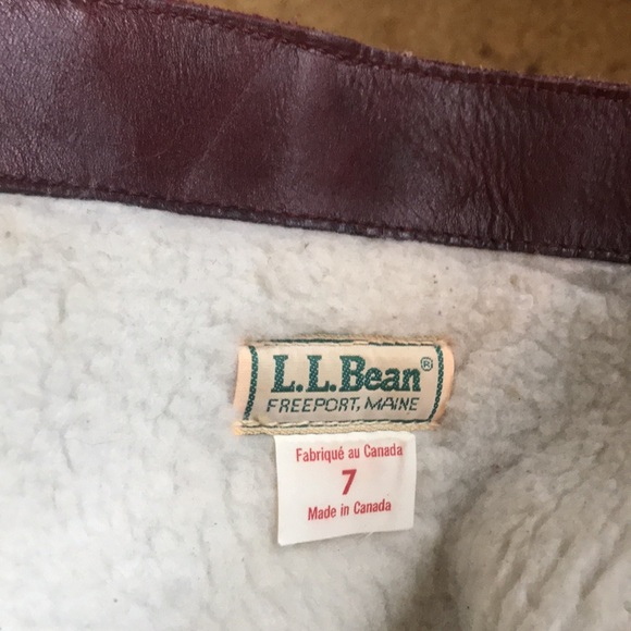 Vintage LL bean fleece lined boots size 7 - Picture 3 of 5